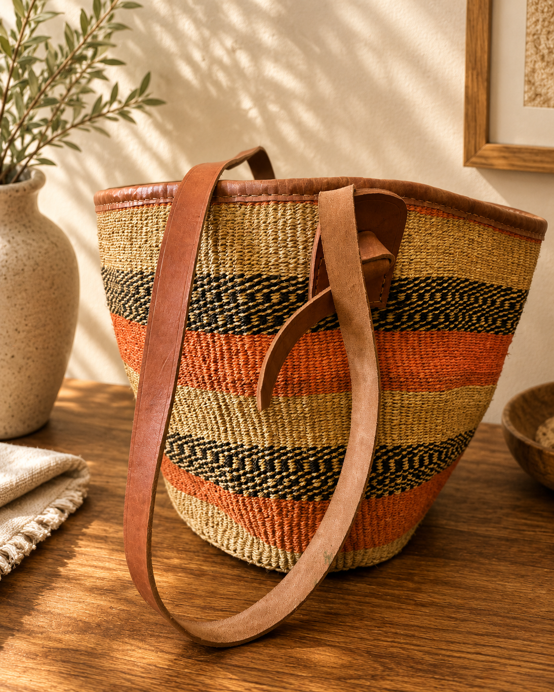 The Heritage Stripe Sisal Tote