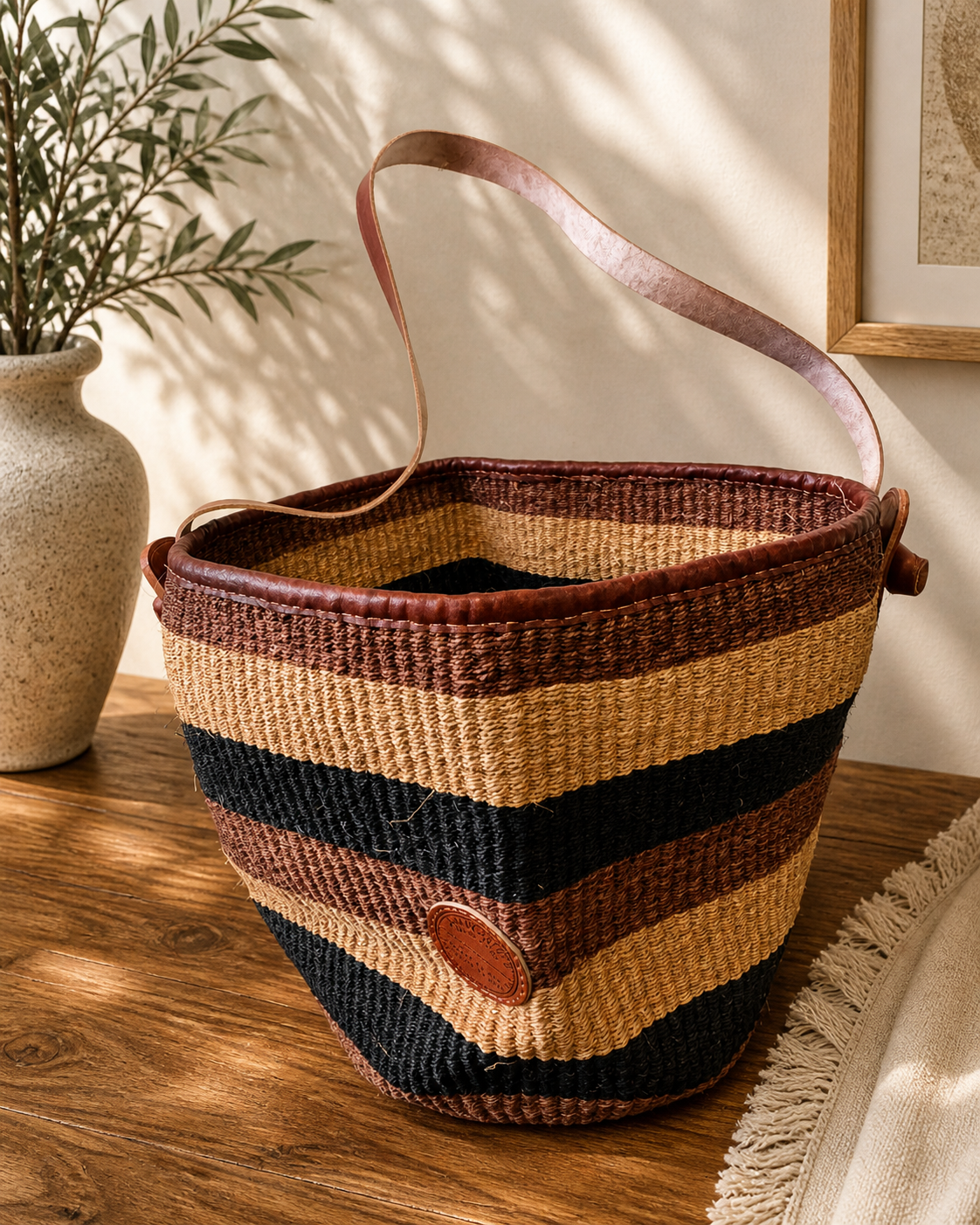 The Heritage Stripe Sisal Tote