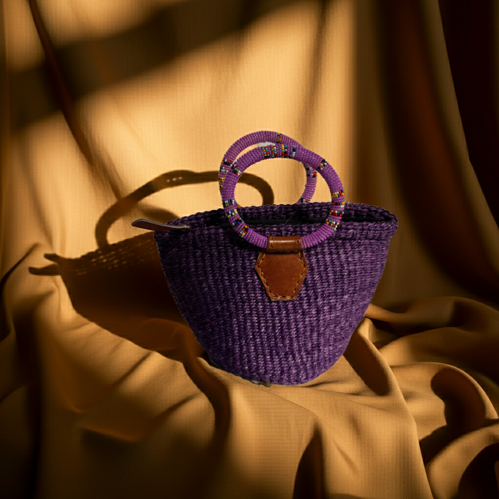 The AfroKouture Mini Sisal Basket