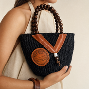 Soko Beaded Handle Mini Tote