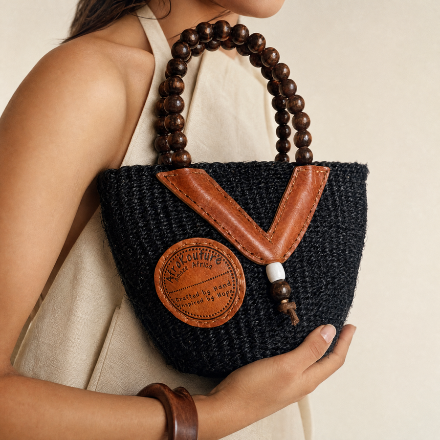 Soko Beaded Handle Mini Tote