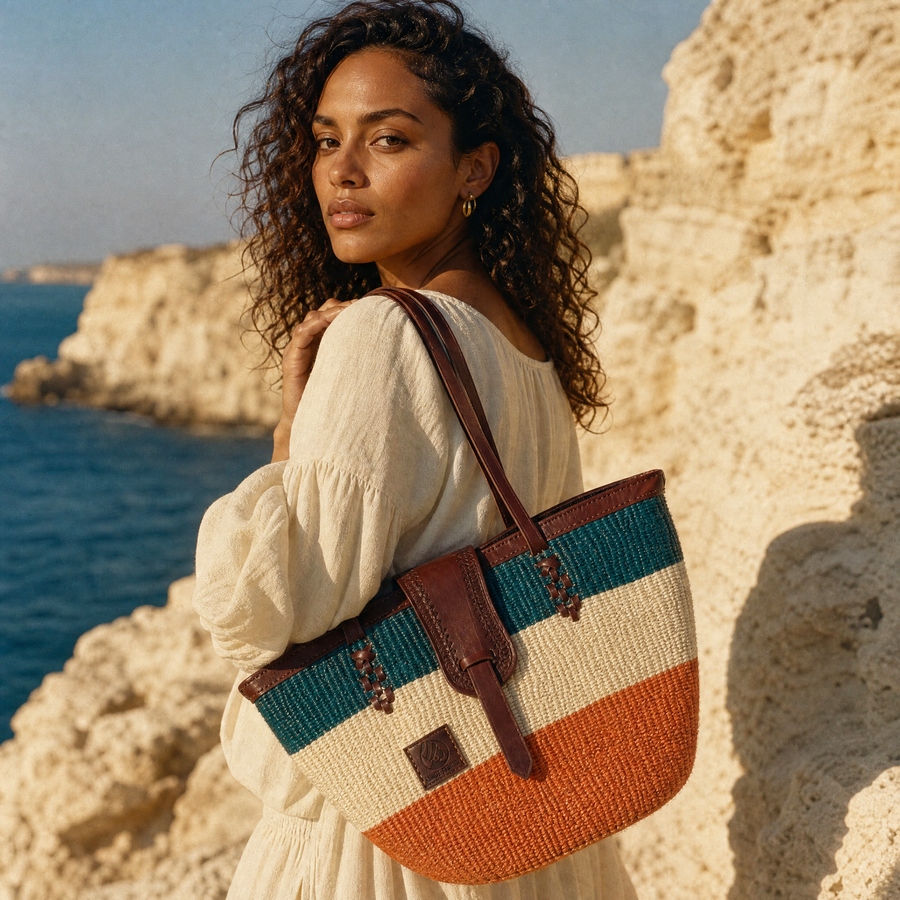 Nia Sisal Shoulder Tote