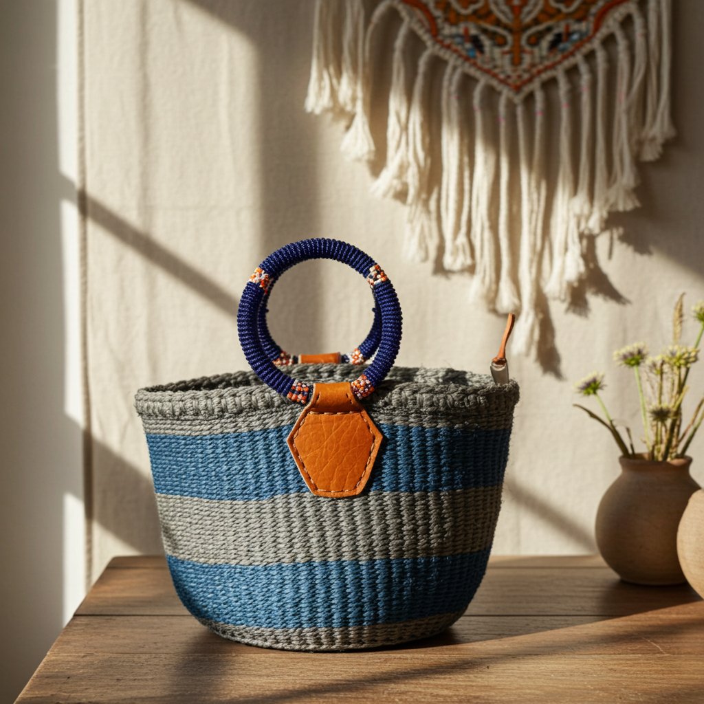 The AfroKouture Mini Sisal Basket