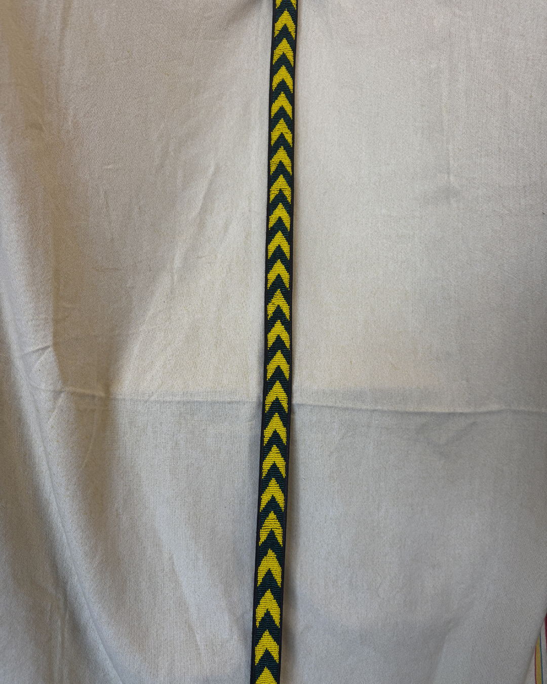 Mosaic Beaded Leather Belt