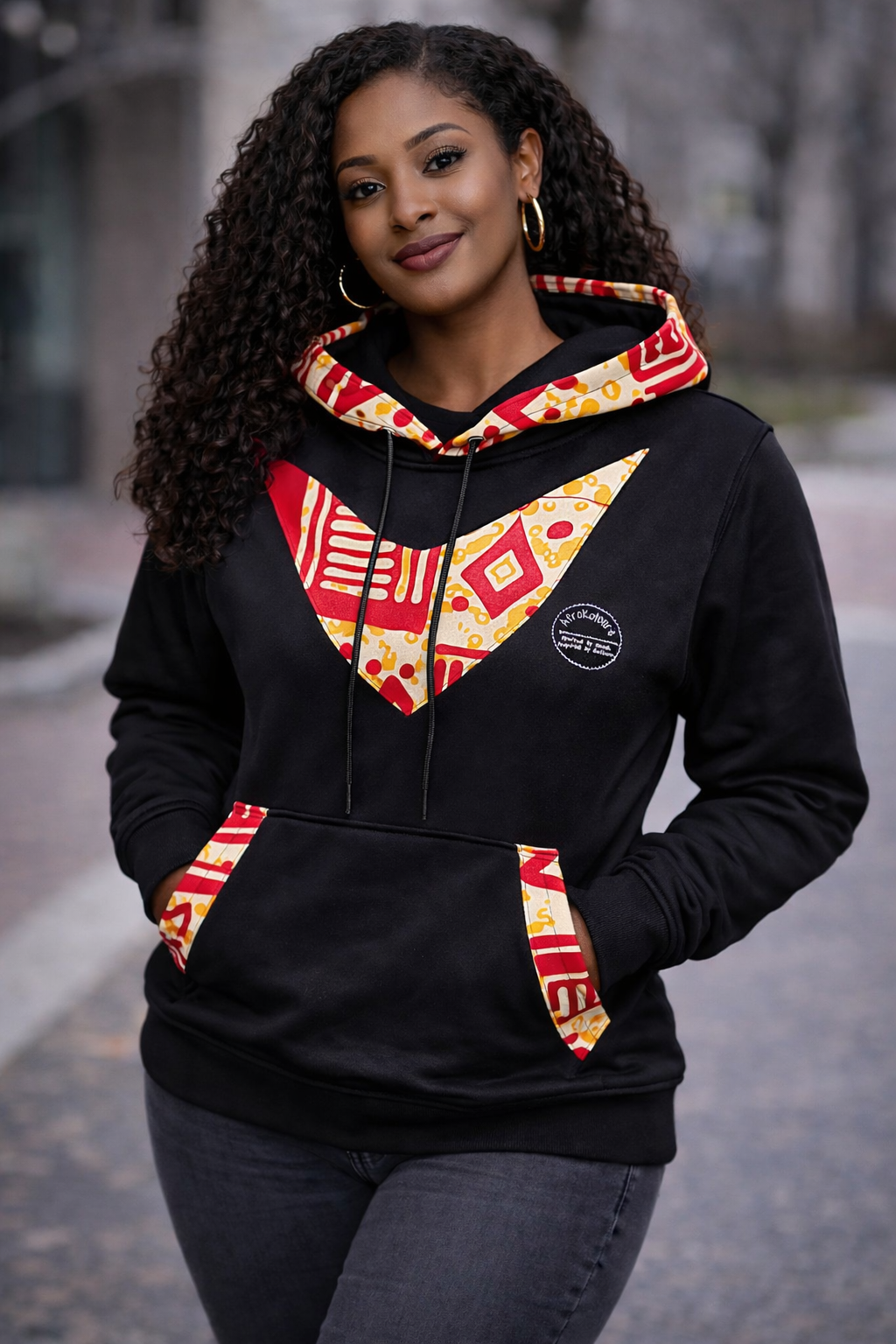 Ankara Accent Hoodie