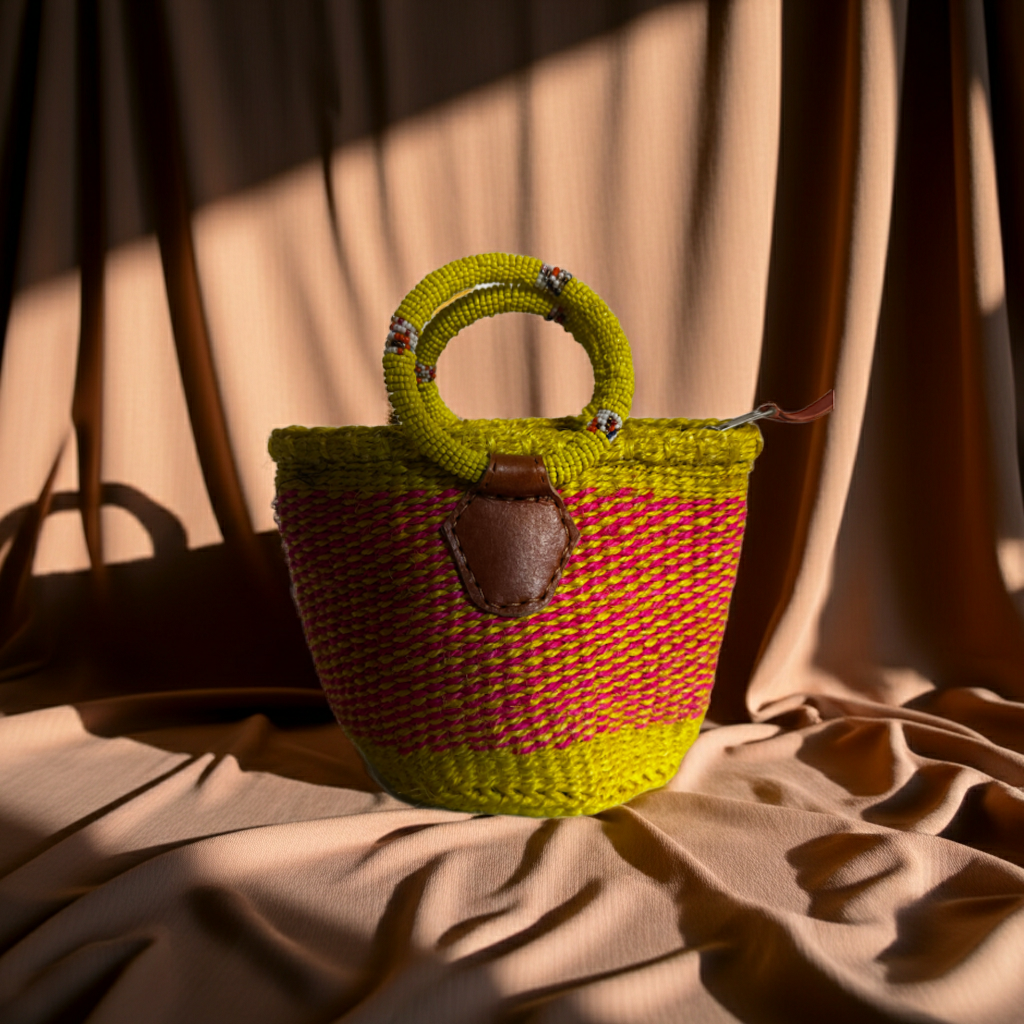 The AfroKouture Mini Sisal Basket
